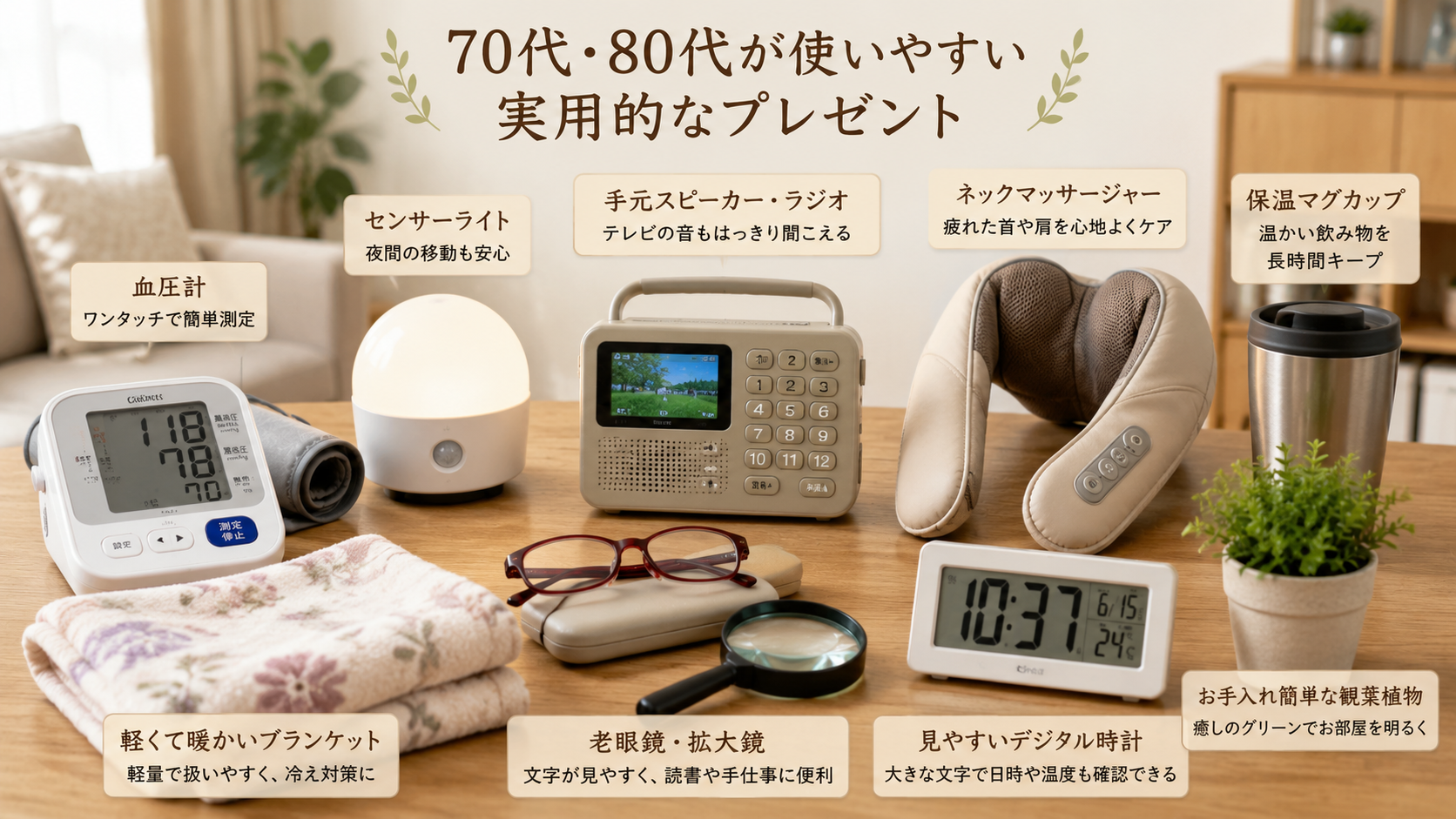70代・80代が使いやすい実用的なプレゼント