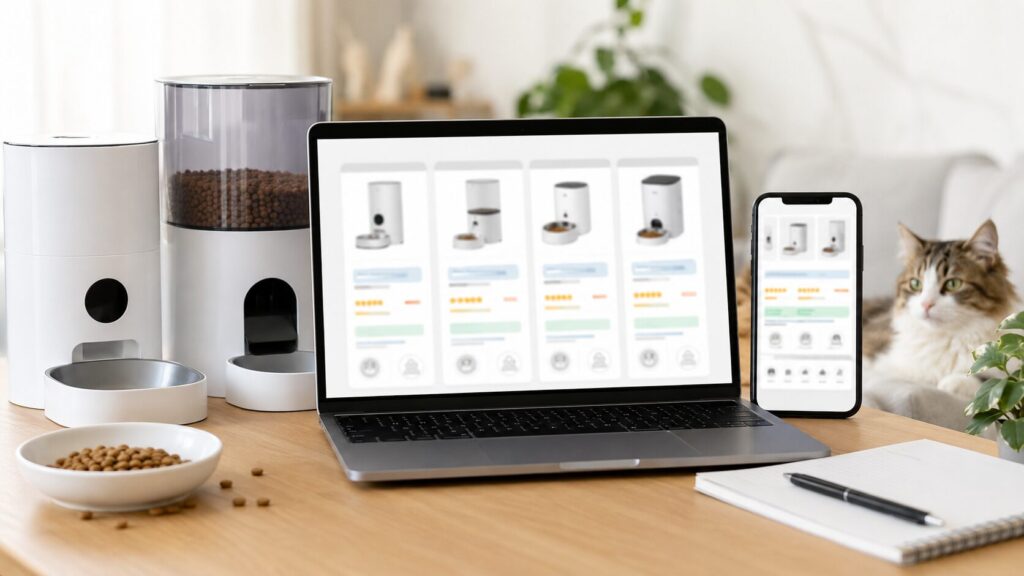 Amazon・楽天で猫用自動給餌器を比較検討