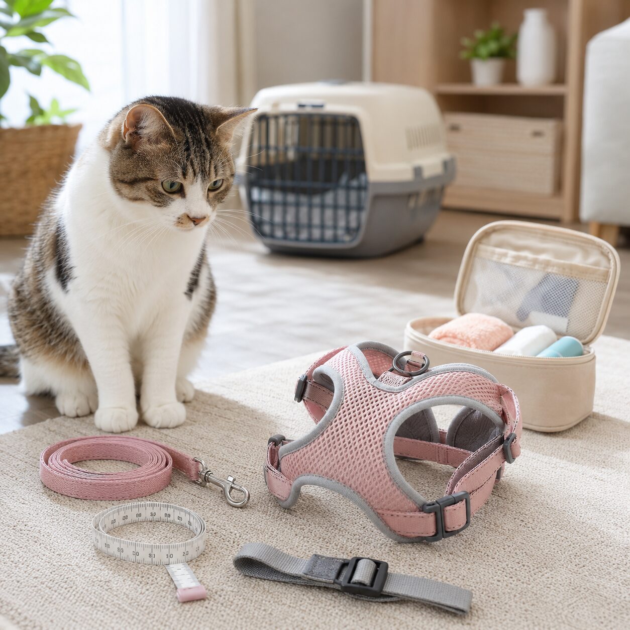 猫用ハーネス・リードの選び方｜サイズ確認・装着感・通院や避難時に備える外出補助用品入門