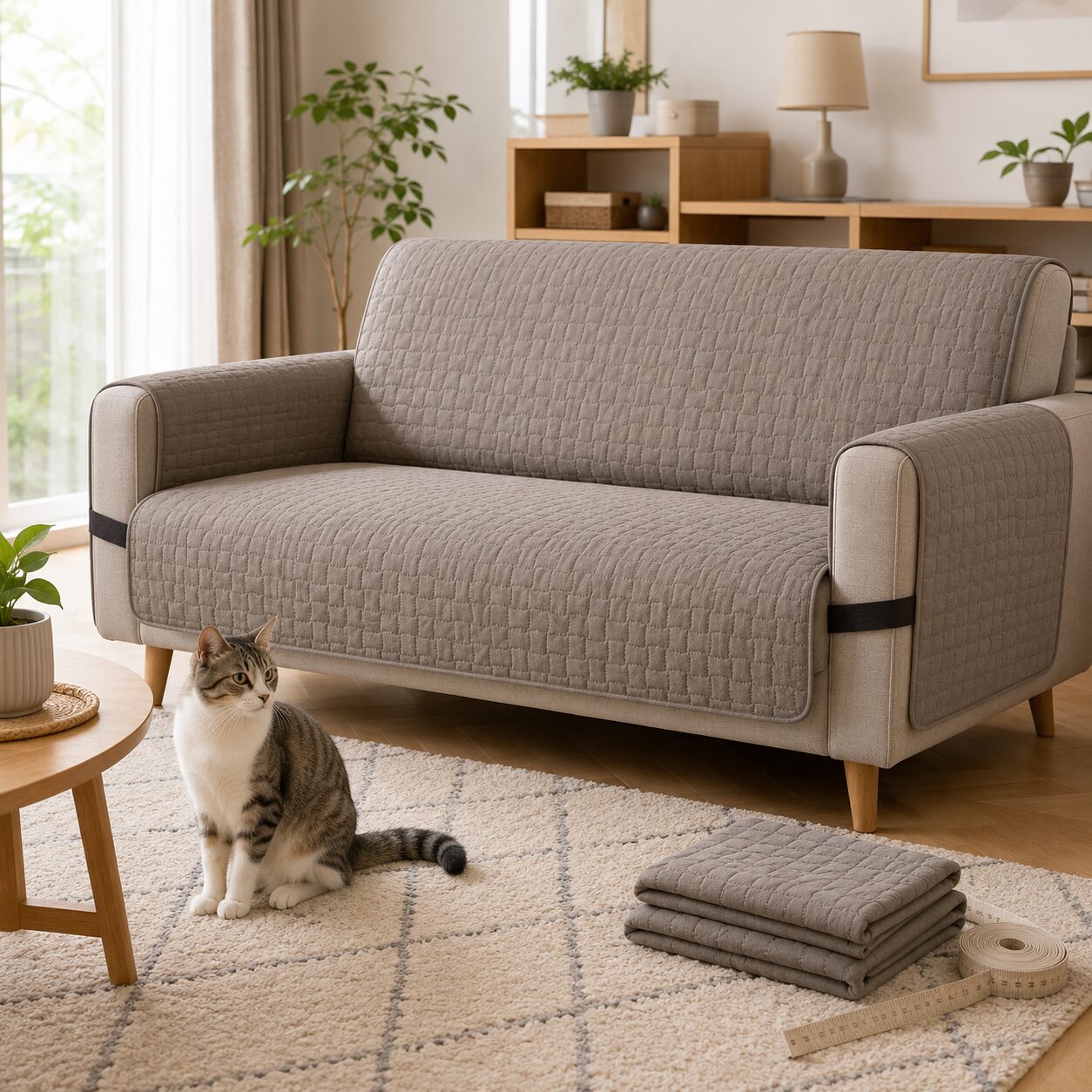 猫のいる家庭向けペット用ソファ・家具カバーの選び方｜サイズ・素材・ずれにくさ・洗いやすさを確認する家具カバー入門