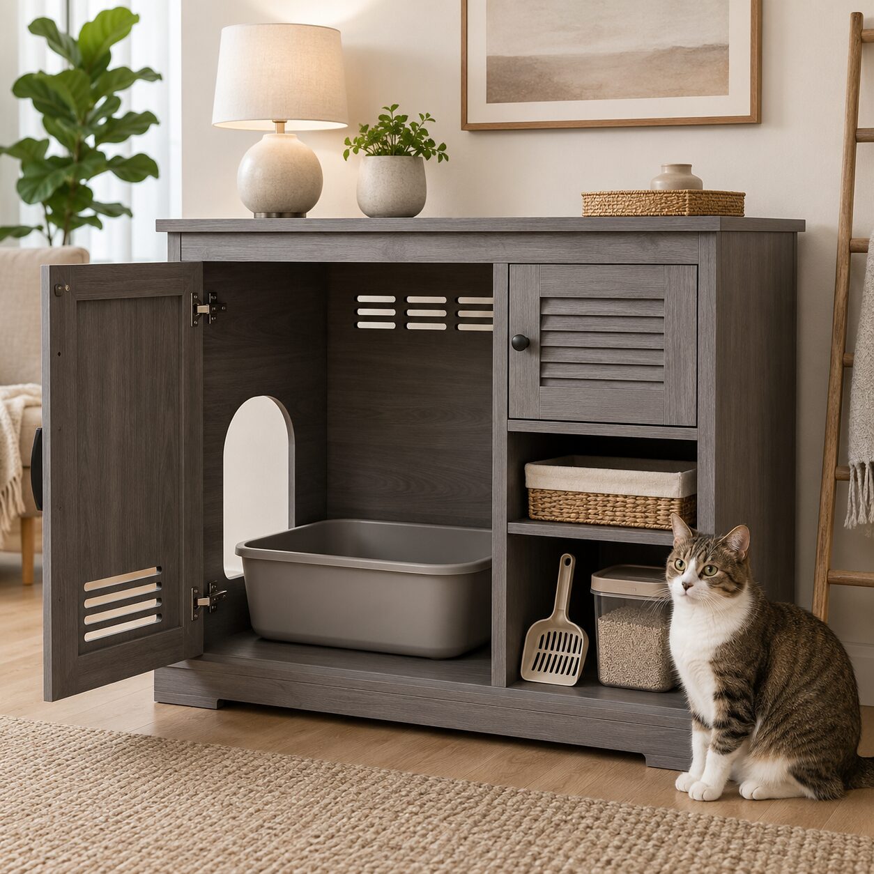猫用トイレ収納家具・目隠しボックスの選び方｜内寸・入口・通気・掃除動線を確認するトイレ家具入門