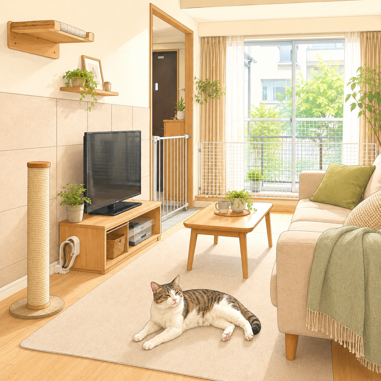 賃貸住宅で猫を飼う人向け生活用品の選び方｜壁・床・配線・窓・トイレ・爪とぎ・原状回復を考える環境づくりガイド