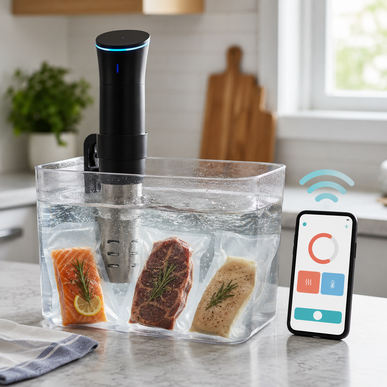 スマート低温調理器・Wi-Fi/Bluetooth対応低温調理器の選び方｜温度範囲・出力・対応水量・アプリ・お手入れの注意点