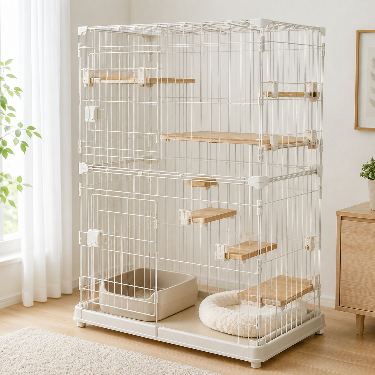 猫用ケージステップ・棚板の選び方｜取付方式・サイズ・耐荷重・表面素材・高さ・お手入れを確認するケージ内足場用品入門