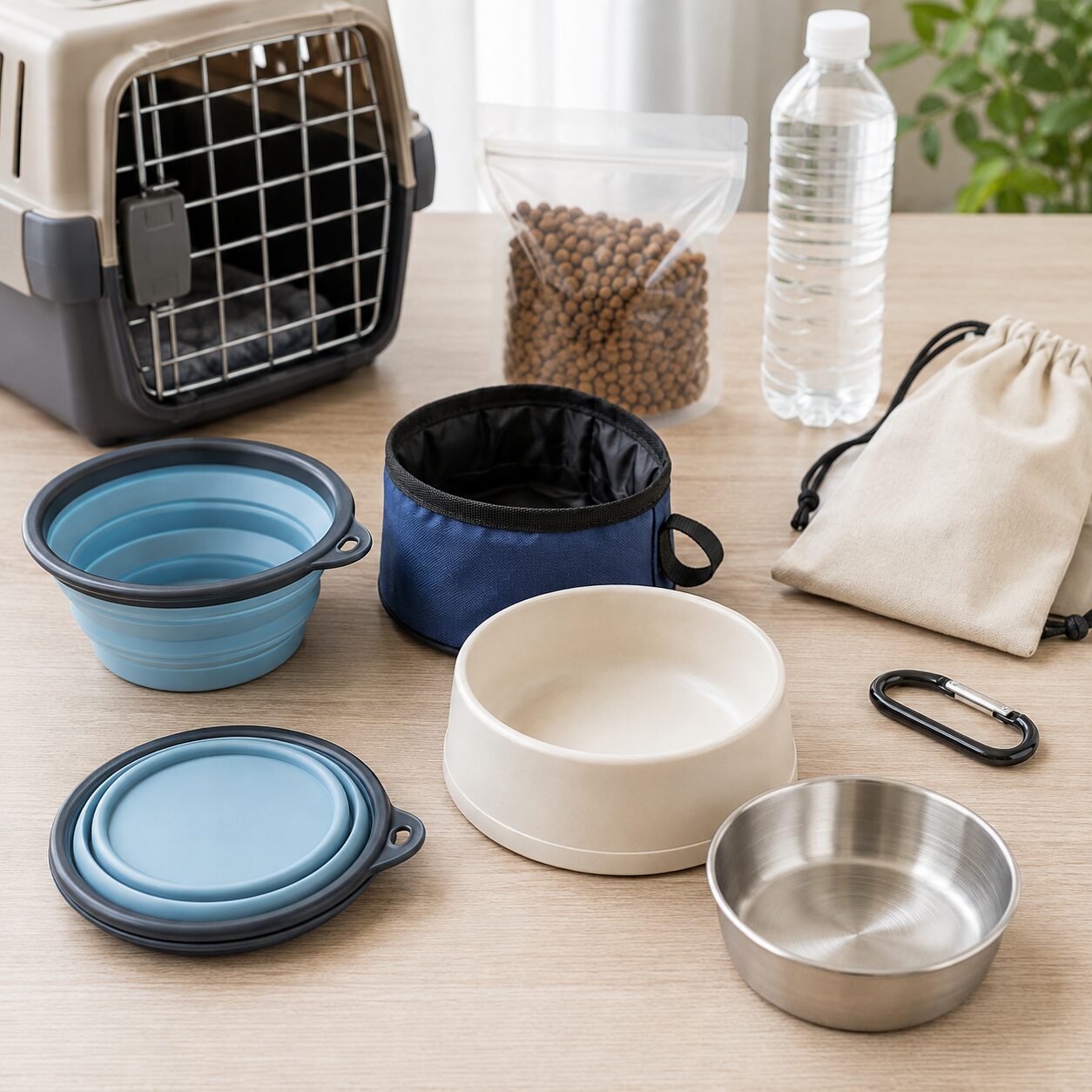 猫用携帯フードボウル・折りたたみ食器の選び方｜容量・深さ・安定性・収納・洗いやすさを確認する旅行用品入門